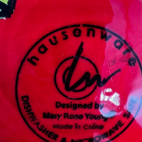 HAUSENWARE DESIGNED BY MARY ROSE YOUNG BRIGHT COLORFUL 13” BOWL - Picture 12 of 12